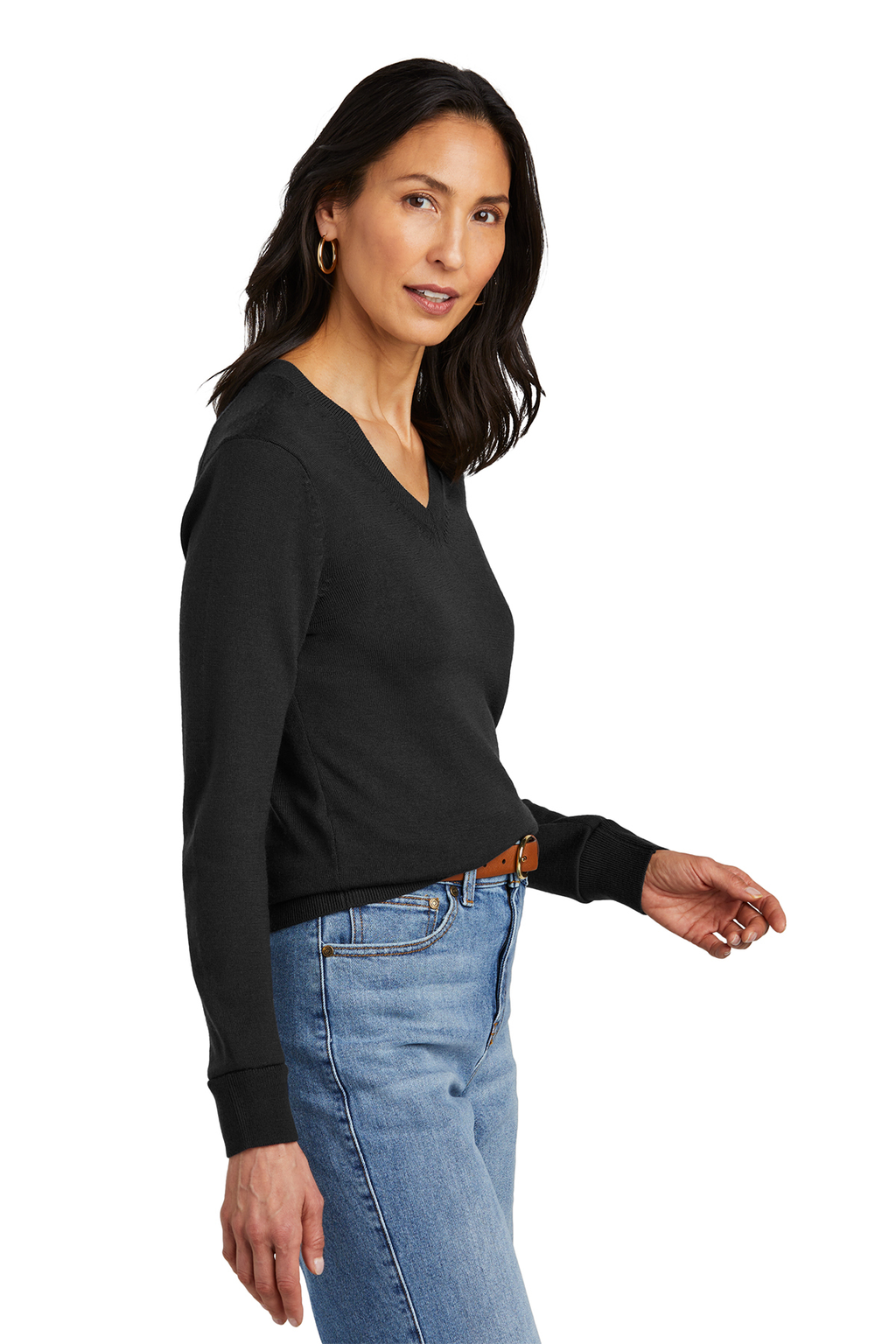 Brooks Brothers Women's Washable Merino V-Neck Sweater