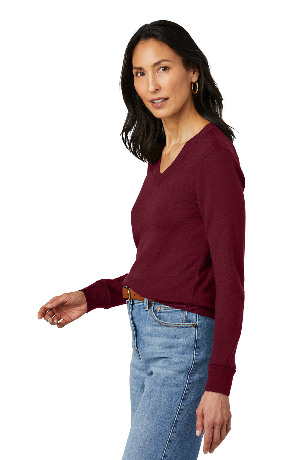 Brooks Brothers Women's Washable Merino V-Neck Sweater