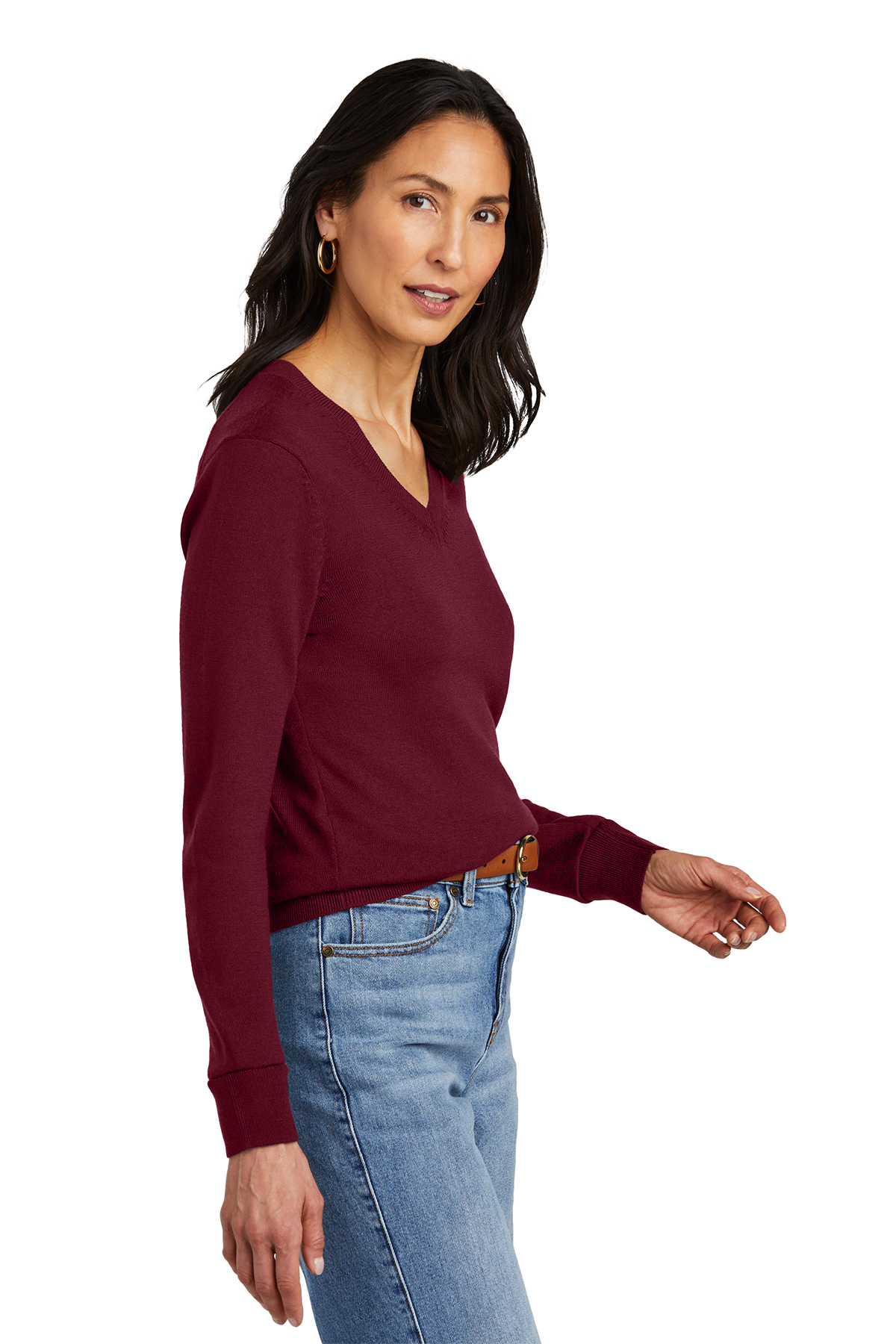 Brooks Brothers Women's Washable Merino V-Neck Sweater